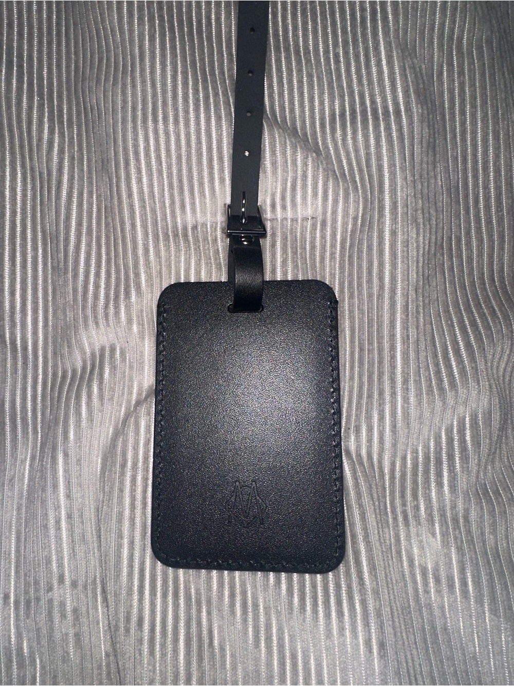 Authentic Rimowa Black Leather Luggage Tag